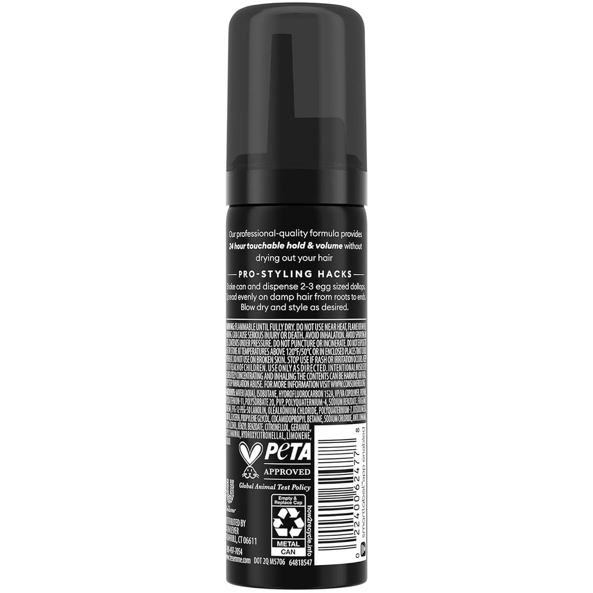 TRESemmé single 2 oz bottle close-up highlighting easy-grip design and convenience