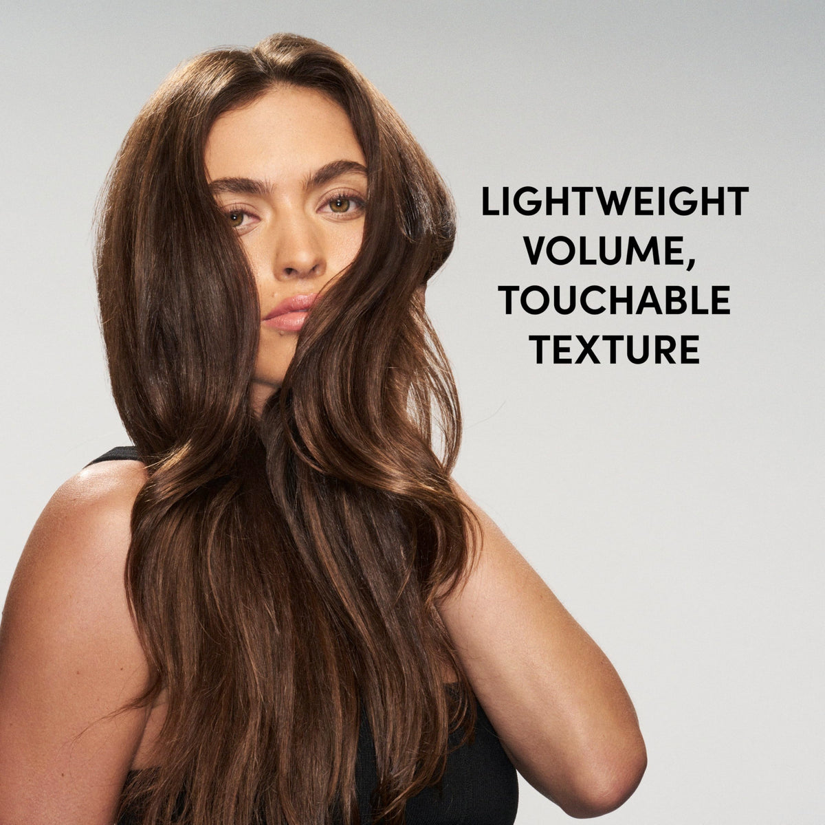 Before and after hair comparison showing added lift and fuller shape