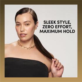 TRESemmé styling stick used on a ponytail to tame flyaways quickly
