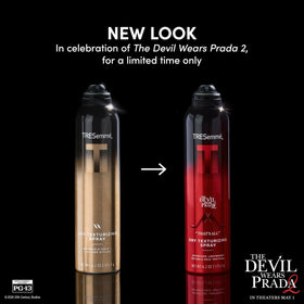 Touchably soft textured hair after TRESemmé spray for natural movement