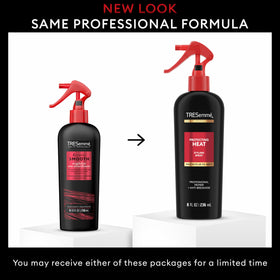 TRESemmé mist on hair strand demonstrating lightweight texture and smoothness
