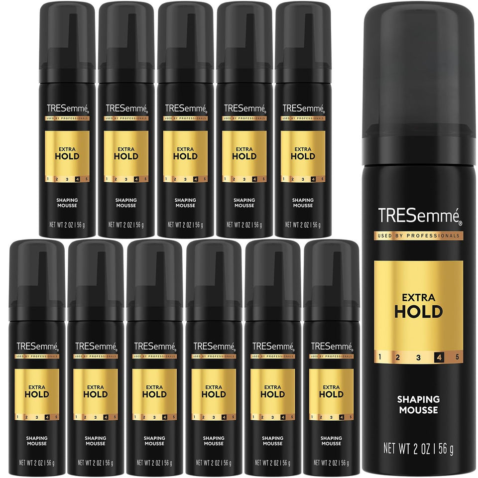 TRESemmé travel pack front view showing compact bottles and portability benefit