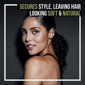 TRESemmé styled voluminous hair showcasing frizz control benefit