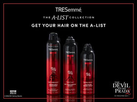 TRESemmé nozzle detail demonstrating dual-sided customizable hold