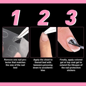 TRESSON transparent patch blending on nail, discreet protective finish
