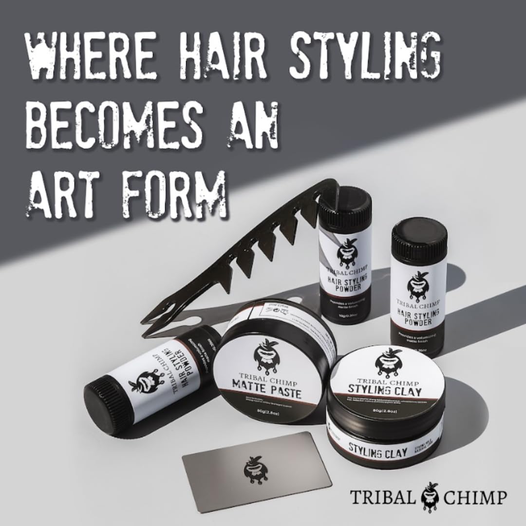 Tribal Chimp before and after image showing visible root lift and fuller hair benefit