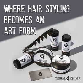 Tribal Chimp before and after image showing visible root lift and fuller hair benefit