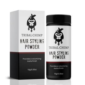 Tribal Chimp front packaging showing compact 10g tin and matte finish benefit