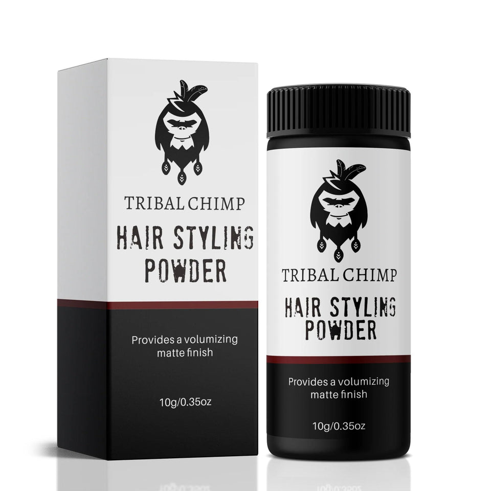 Tribal Chimp front packaging showing compact 10g tin and matte finish benefit