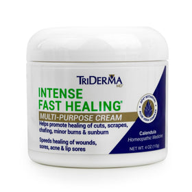 TriDerma front packaging view showing product and reassurance of fast soothing