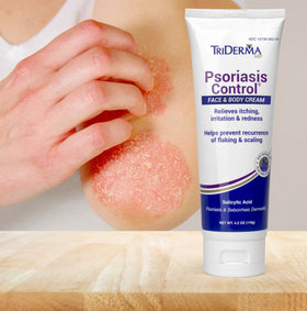 TriDerma cream texture close-up highlighting fast-absorbing benefit