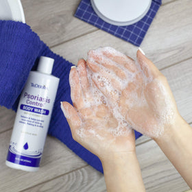 TriDerma bottle in hand showing 16 oz size for longer use