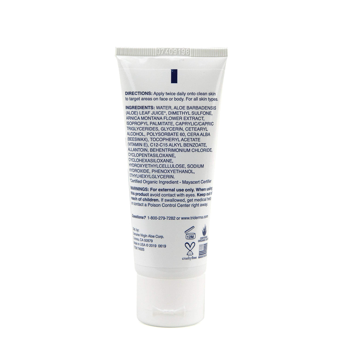 TriDerma Vein Defense applied under eye showing gentle targeted use