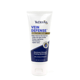 TriDerma Vein Defense label close-up highlighting Arnica, MSM and AP4