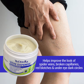 TriDerma cream texture close-up showing lightweight non-greasy finish