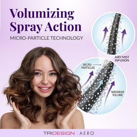 TRIDESIGN applied to damp hair for instant root lift