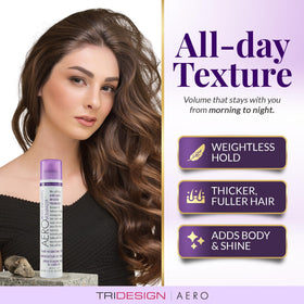 TRIDESIGN two travel-sized cans for on-the-go touch-ups