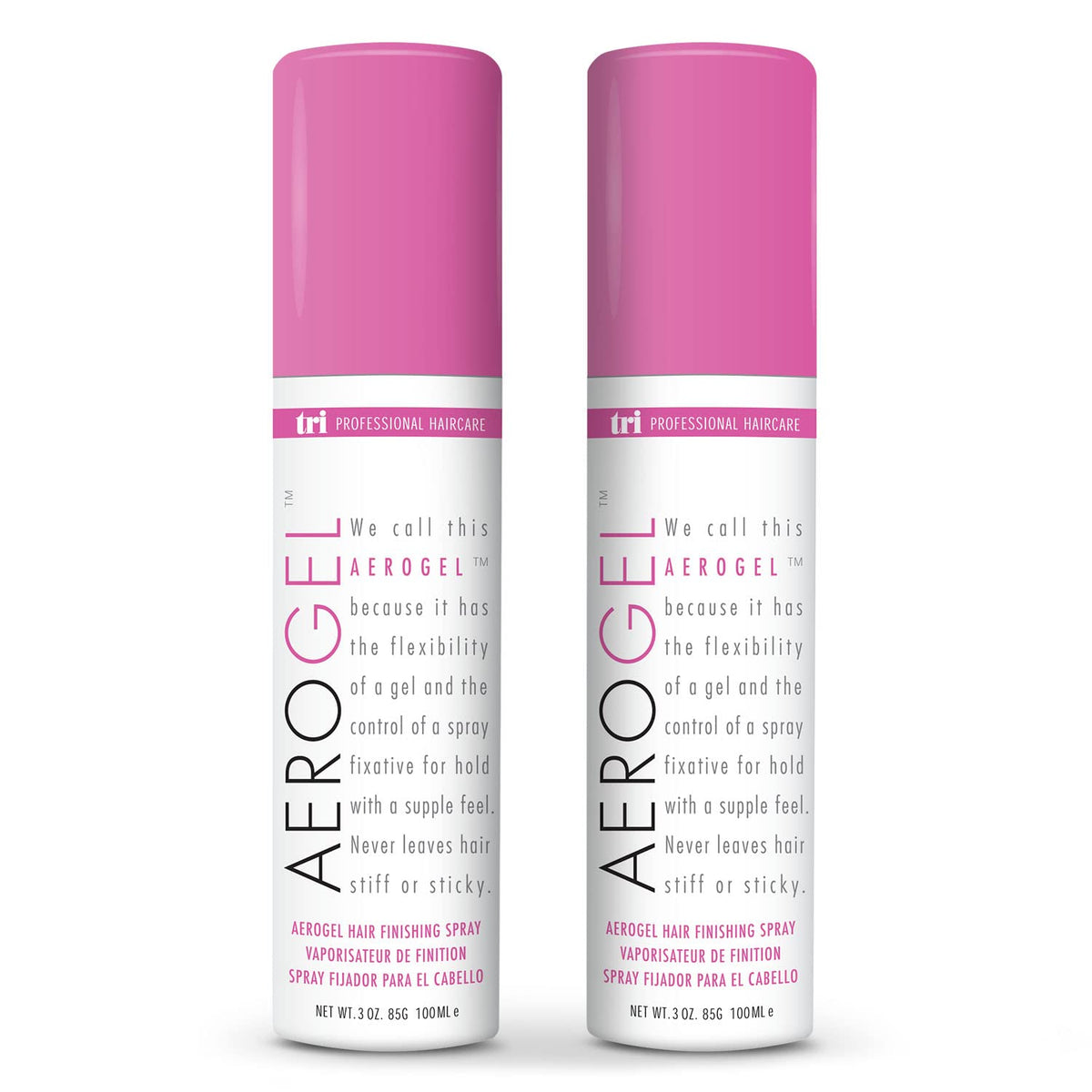 TRIDESIGN front packaging shows travel-size twin cans and product branding for portability