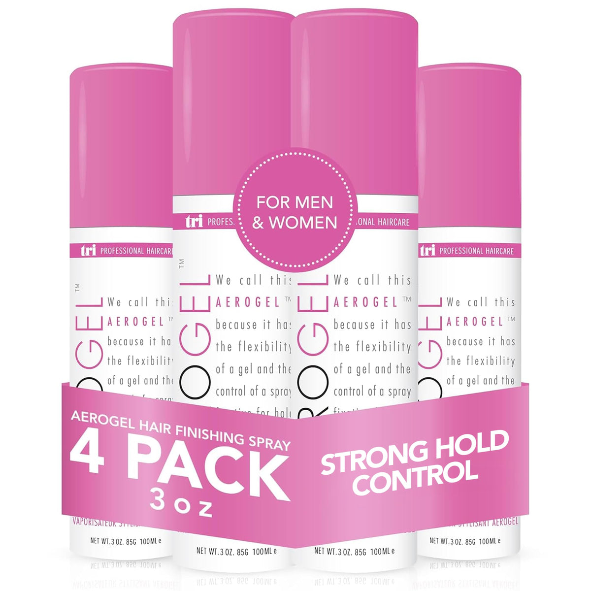 TRI Design front packaging showing travel-size four pack and clear labeling benefits