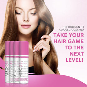 TRI Design hairspray in a bag showing portability for on-the-go styling