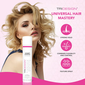 TRIDESIGN can held in hand illustrating 10.5 oz scale and travel-friendly benefit