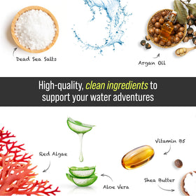 TRIHARD close-up of creamy texture with aloe and red algae for hydration