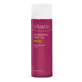 TriLASTIN front bottle showing packaging and clear oil for easy identification and use