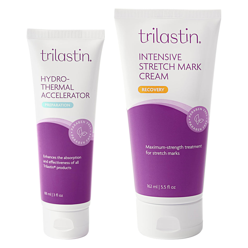 TriLASTIN front packaging bundle showing both cream and serum for confident hydration