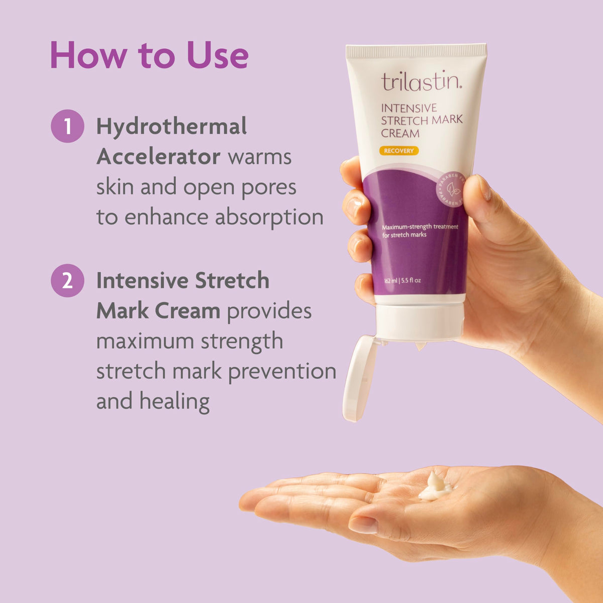 TriLASTIN label ingredients view highlighting transparency and gentle-formula benefit