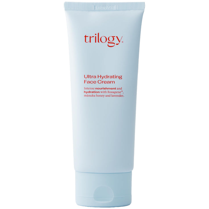 Trilogy front jar showing product label and compact design benefit hydration