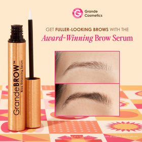 Grande Cosmetics mini trio displayed in bathroom for convenient daily routine benefit
