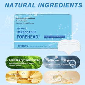 Tripsky hydrogel patch texture close-up highlighting gentle, moisturizing gel