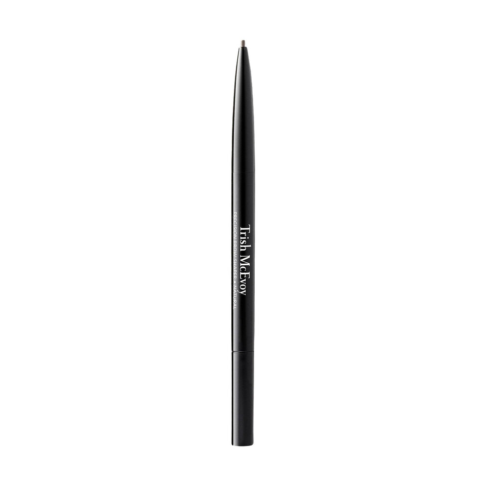 Trish McEvoy Precision Brow Shaper front view shows sleek packaging and portable design benefit