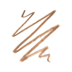 Trish McEvoy pencil in use with spoolie illustrating easy blending and natural brow finish