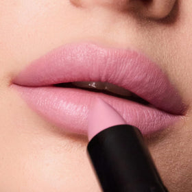 Trish McEvoy Easy Lip Color Dolled Up lip swatch on skin showing sheer pink