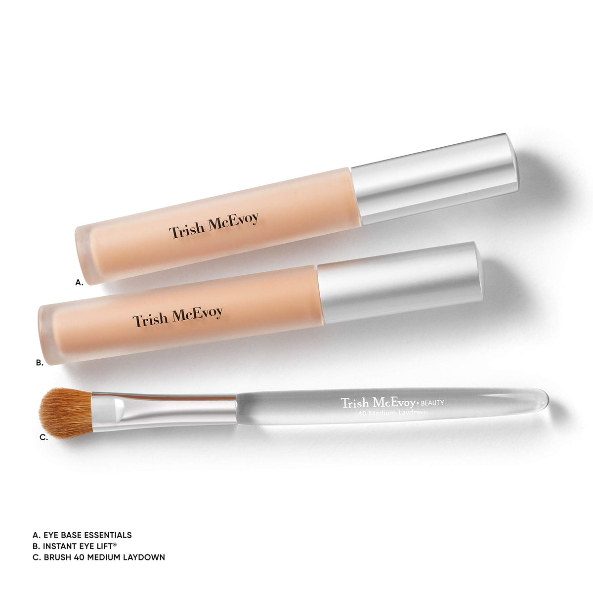 Trish McEvoy in makeup bag lifestyle showing on-the-go touch-up convenience