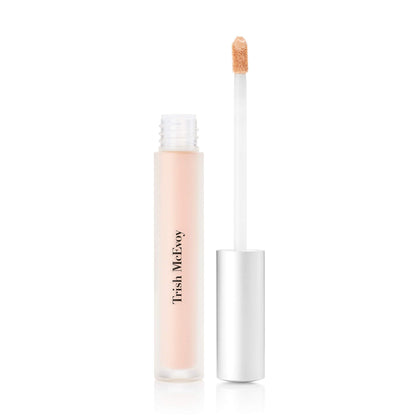 Trish McEvoy front packaging showing compact tube and shade label, convenient