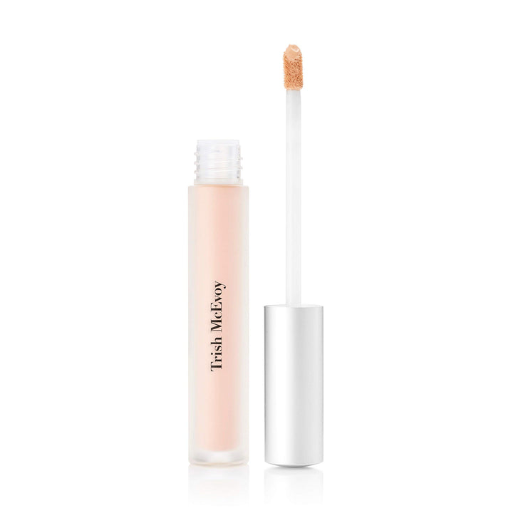 Trish McEvoy front packaging showing compact tube and shade label, convenient