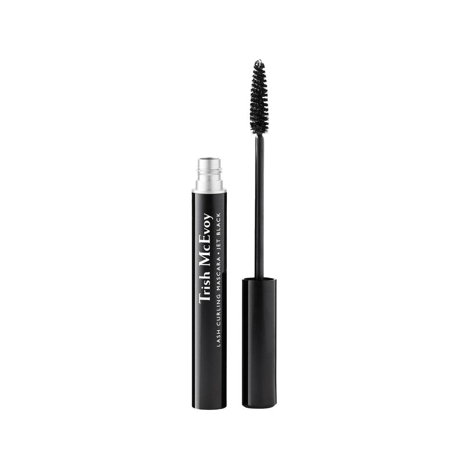 Trish McEvoy front packaging tube showing Jet Black shade and compact size