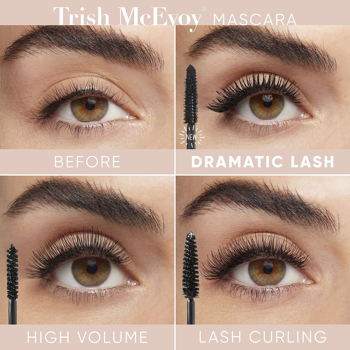 Trish McEvoy before and after lashes for visible volume