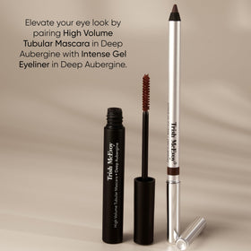 Trish McEvoy finished smoky eye showcasing deep aubergine depth and drama benefit