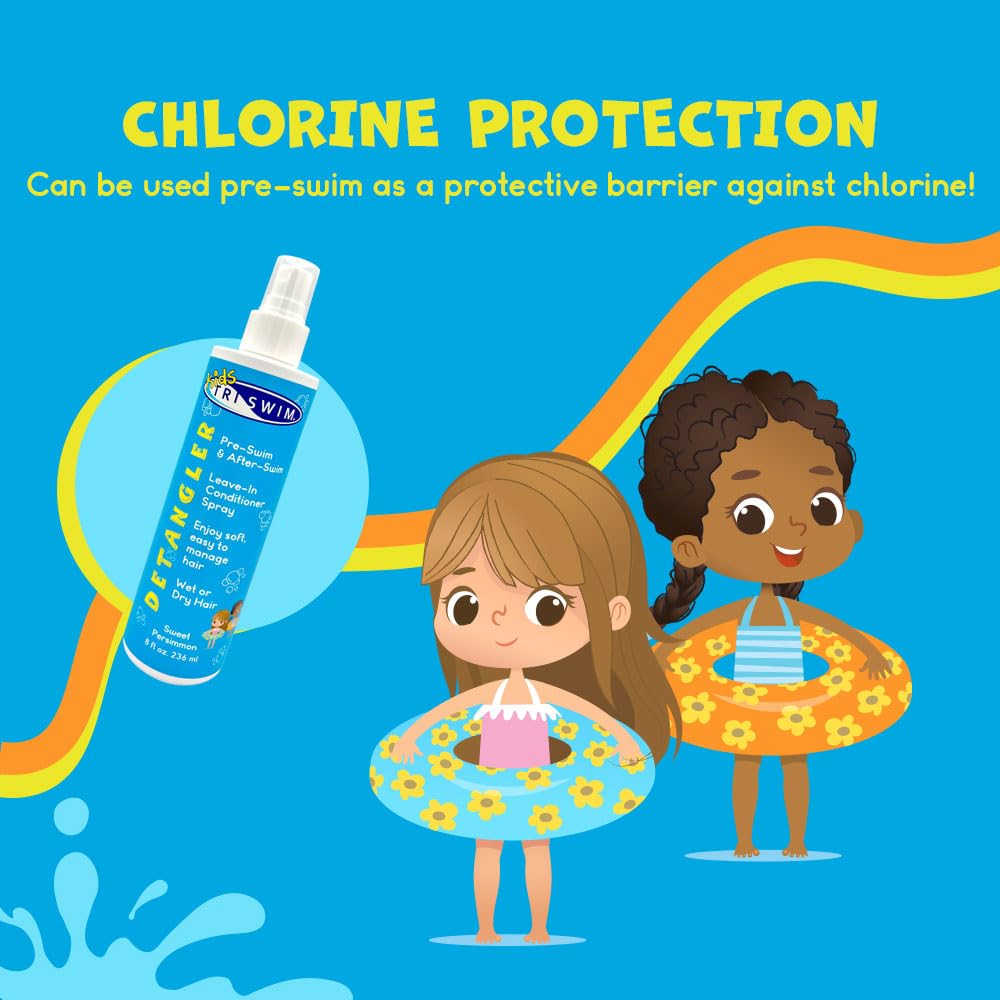 TRISWIM used on wet hair poolside showing fast post-swim manageability