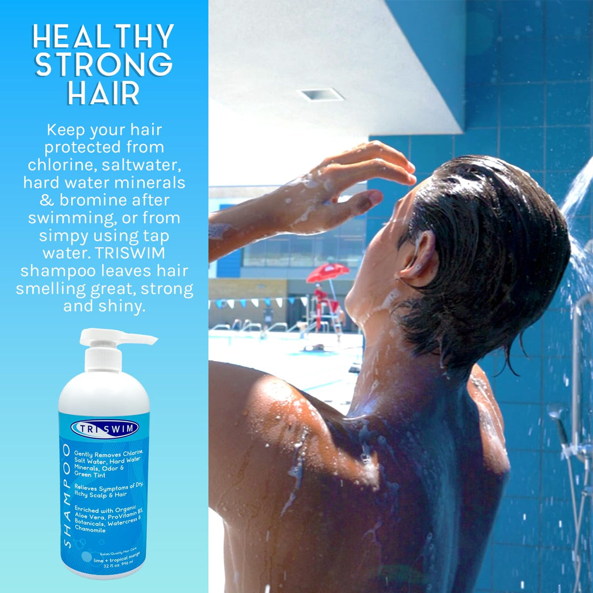 TRISWIM label close-up of ingredients, brand transparency aids informed choice