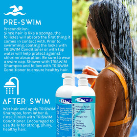 TRISWIM conditioner texture closeup indicating rich hydration