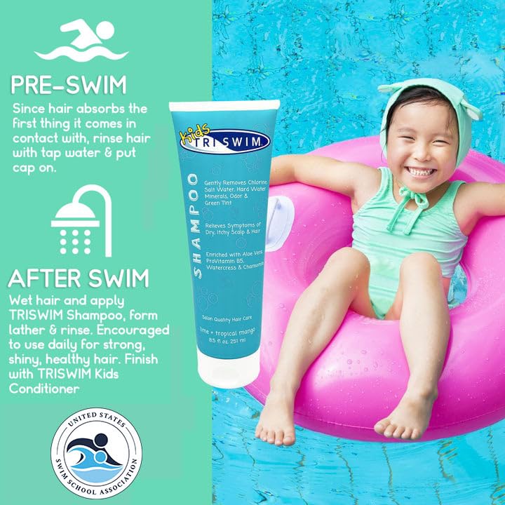 TRISWIM conditioner cream close-up showing moisturizing feel and detangling