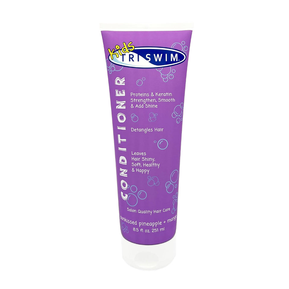 TRISWIM kids conditioner front packaging showing bottle and label, promotes gentle hydration