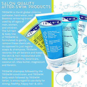 TRISWIM after swim lotion pump on skin providing fast hydration