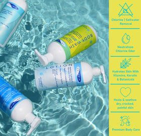 TRISWIM creamy lather texture close-up, showing gentle hydration and thorough cleanse