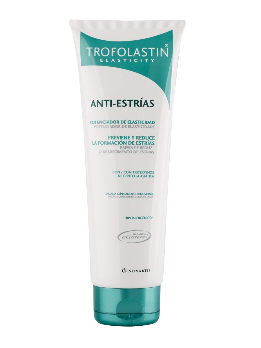 TROFOLASTIN front packaging showing product benefits and gentle formula