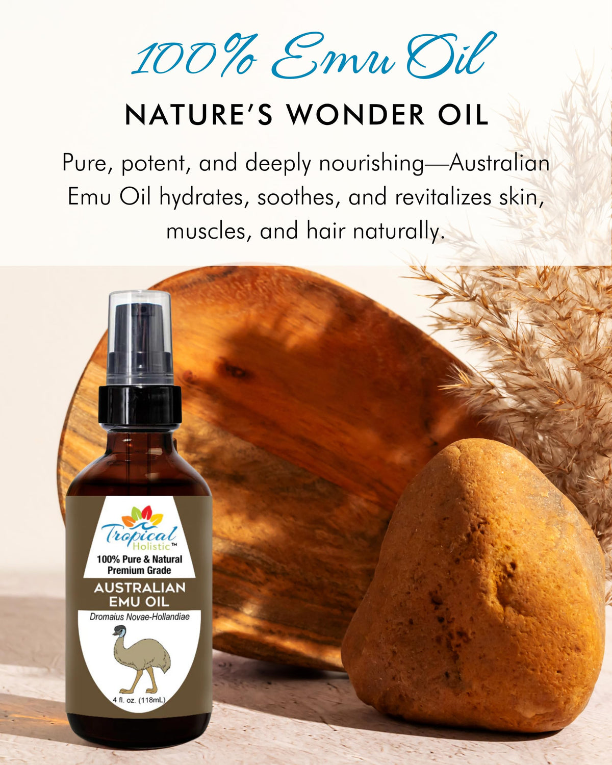 Tropical Holistic used on hair ends to show frizz control and conditioning benefits